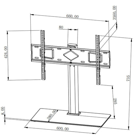 Supporto Universale da Tavolo per TV da 32'' a 65''