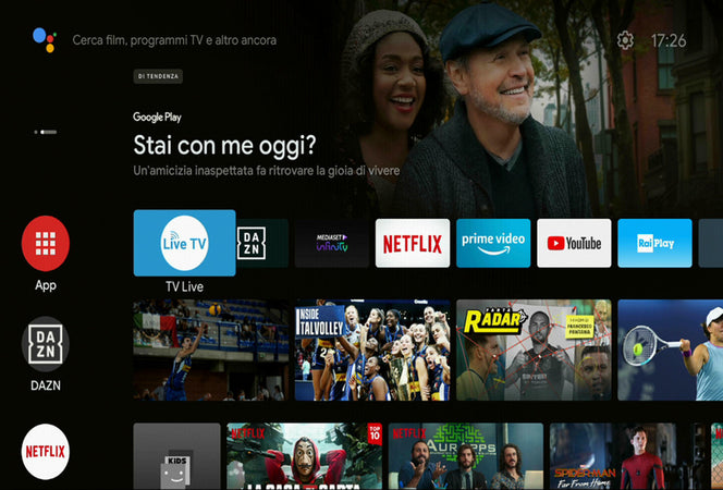 Decoder Smart AndroidTV BoxQ Google 4K Dolby con Dongle DVBT2