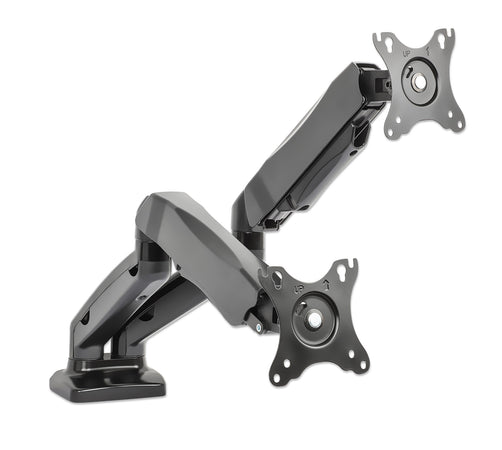 Supporto da scrivania in Alluminio per 2 Monitor 13-27'' con Molla a Gas