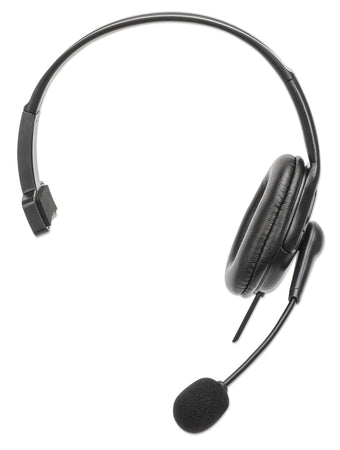 Cuffia Mono USB con Microfono Reversibile Cavo 2m