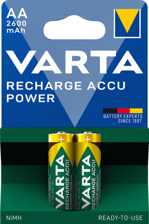 Blister 2 Batterie Ricaricabili Stilo AA 2600 mAh