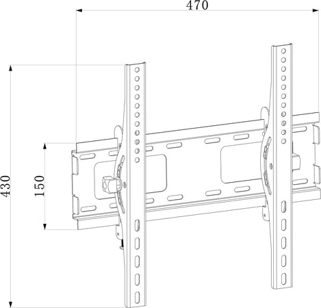 Supporto a Muro per TV LED LCD 23-55'' Inclinabile Nero