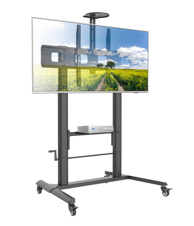 Supporto a Pavimento per TV con Altezza Regolabile per TV da 52'' a 110''