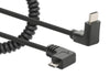 Cavo di Ricarica USB-C&trade a Micro-USB 1m Spiralato Nero