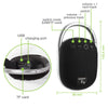 Mini Altoparlante Wireless BT V5.3 Speaker Luce LED Vivavoce TF USB Nero