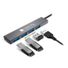 Hub USB-A 3.2 a 4 porte USB-A 5Gbps Slim in Metallo