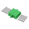 Adattatore Quadruplo LC/APC Monomodale Manicotto in Ceramica SC Duplex Verde
