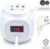 Multipresa a Cubo 3 Posti con 2 Porte USB-A e 1 USB-C&trade QC3.0