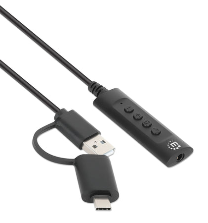 Cavo Adattatore 2-in-1 da USB-C&trade e USB-A a Audio Stereo Aux da 3,5 mm