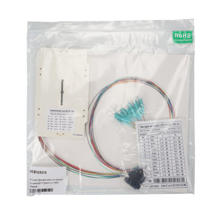Cassetta di Giunzione Attrezzata con 12 Pigtail Fibra Multimodale OM3 LC 50/125 2m