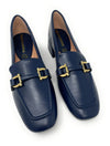 Francesco Milano mocassini donna in pelle blu navy D05-12A