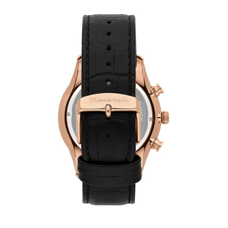 Orologio MASERATI uomo Tradizione cronografo pelle nero / oro rosa