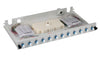 Cassetto Ottico 19'' Assemblato con 12 Bussole e 24 Pigtails LC Duplex Monomodale OS2