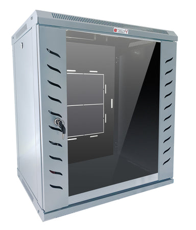 Armadio Rack 19'' a Muro 20 Unit&agrave P.450 mm Flat Pack Grigio