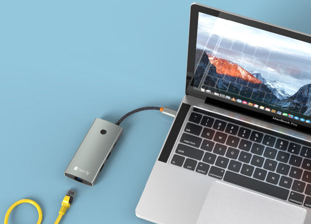 Docking Station Multifunzione Hub USB-C&trade 6 in 1 con interruttore