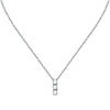 Collana MORELLATO Scintille acciaio rodiato argento / 3 zirconi