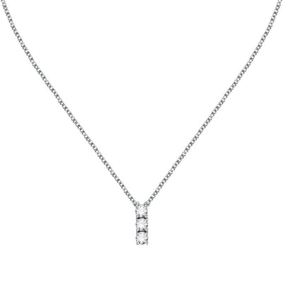 Collana MORELLATO Scintille acciaio rodiato argento / 3 zirconi