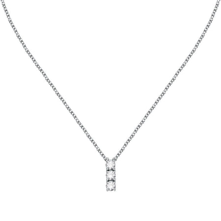 Collana MORELLATO Scintille acciaio rodiato argento / 3 zirconi