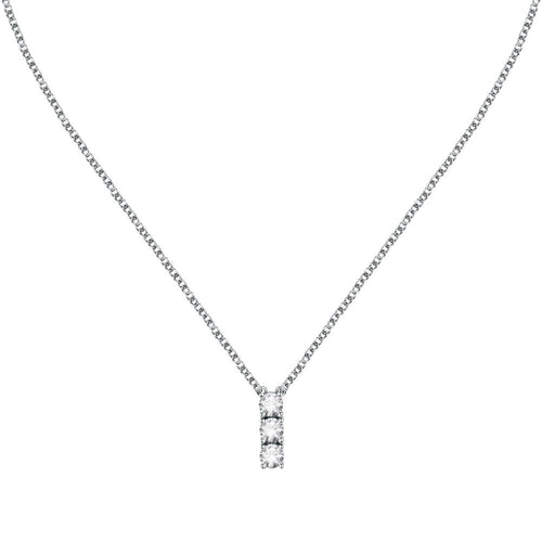 Collana MORELLATO Scintille acciaio rodiato argento / 3 zirconi