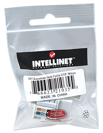 Frutto Keystone RJ45 Cat5e UTP Bianco