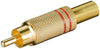 Connettore Audio RCA Maschio Dorato, Rosso
