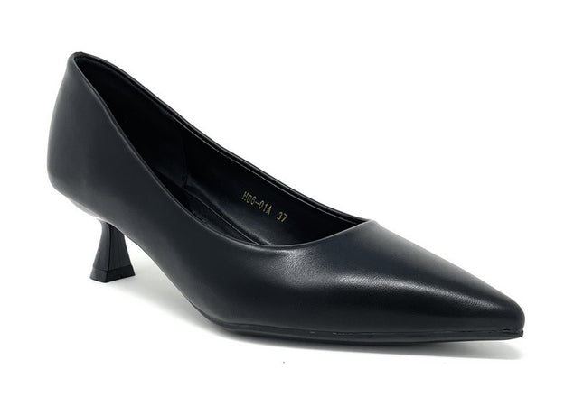 Francesco Milano décolleté in pelle nero H06-01A