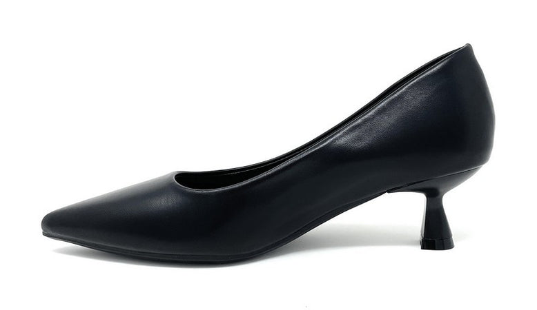 Francesco Milano décolleté in pelle nero H06-01A