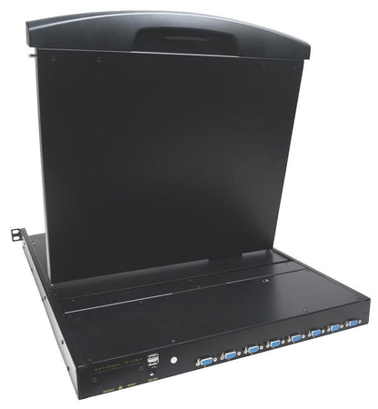 Console KVM Switch 8 Porte USB/PS2 con LCD 17'' da Rack 19'' Dual Rail