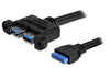 Cavo Interno USB3.0 19 pin Femmina / 2x USB A Femmina da Pannello