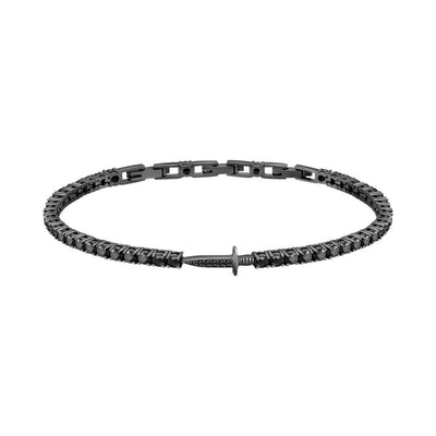 Bracciale MORELLATO uomo Tennis argento 925 zirconi neri