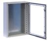 Armadio Rack 19'' a muro 17U grigio IP65 porta vetro prof. 200mm