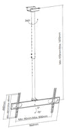 Supporto universale a soffitto per TV LED/LCD 37-70''