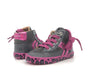 GEOX Sneakers alta bambina B Kiwi G grigio fucsia