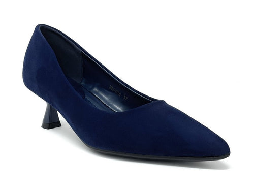 Francesco Milano décolleté in camoscio blu navy H06-01C