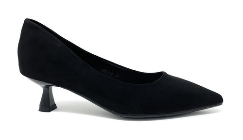 Francesco Milano décolleté in camoscio nero H06-01C