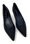 Francesco Milano décolleté in camoscio nero H06-01C