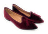 Francesco Milano ballerina in velvet bordeaux A03-25V