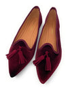 Francesco Milano ballerina in velvet bordeaux A03-25V