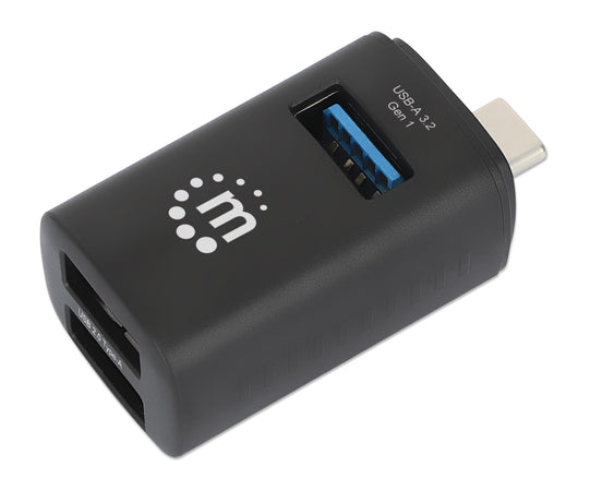 Hub USB-C&trade 3.2 Gen1 a 3 porte USB-A Compatto Nero