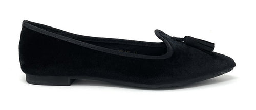 Francesco Milano ballerina in velvet nero A03-25V