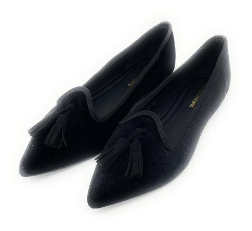 Francesco Milano ballerina in velvet nero A03-25V