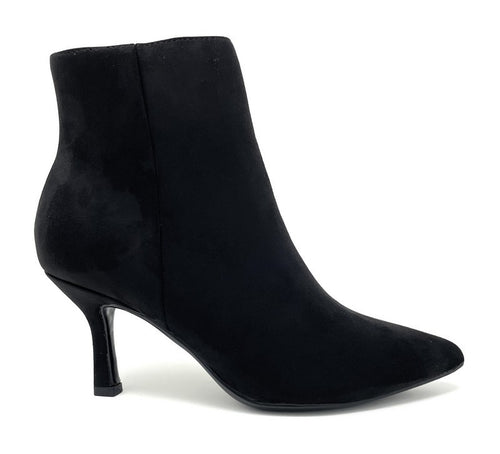 Francesco Milano stivaletti donna in pelle scamosciata nero A08-06C