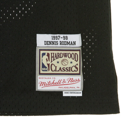 MITCHELL &amp; NESS Canotta Basket Uomo Nba Swingman Jersey No 91 Dennis Rodman 1997-98 Chibul Alternate Original Team Colors da uomo