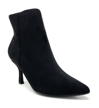 Francesco Milano stivaletti donna in pelle scamosciata nero A08-06C