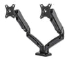 Supporto da scrivania in Alluminio per 2 Monitor 13-27'' con Molla a Gas