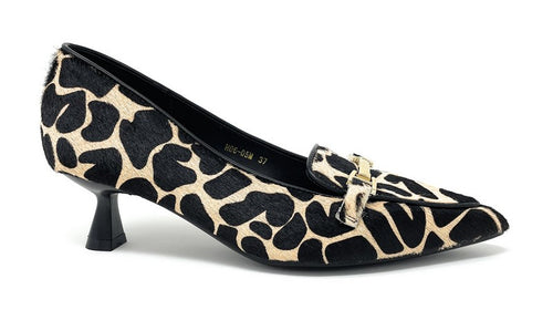 Francesco Milano décolleté in cavallino stampa mucca H06-05M