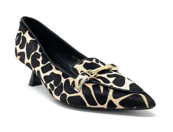 Francesco Milano décolleté in cavallino stampa mucca H06-05M