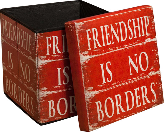 Biscottini Pouf Contenitore Richiudibile Ecopelle Biscottini 32x32x32 Design Moderno