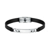Bracciale MORELLATO uomo Moody pelle nera / acciaio