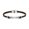 Bracciale SECTOR uomo Bandy pelle marrone / tag